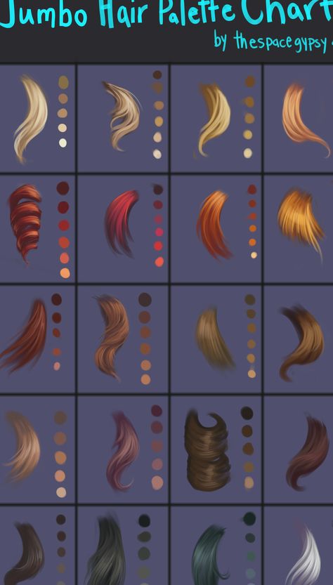 Art Hairstyles, Hair Color Swatches, Anime Hair Color, Procreate Ipad Art, Palette Art, Digital Art Beginner, Super Hair, Digital Painting Tutorials, Ipad Art