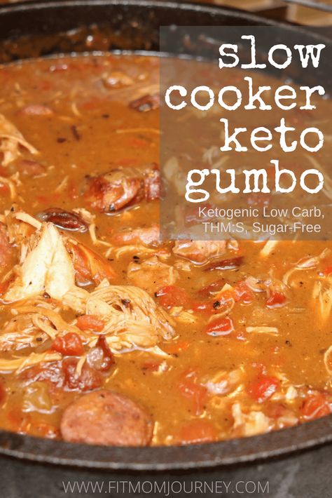 Whole 30 Gumbo, Keto Gumbo Low Carb, Low Carb Gumbo, Gumbo Slow Cooker, Keto Gumbo, Desayuno Keto, Keto Crockpot, Cajun Food, Whole30 Dinners