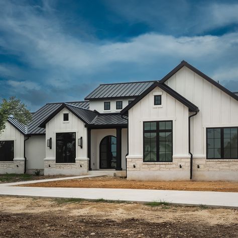 Adding the finishing touches to the stylish exterior of this new home in The Canyons at HCH Ranch. Ranch Style Homes Exterior, One Story Ranch Style Homes, Homes Exterior, Ranch Style Homes, Ranch Style Home, 2025 Vision, Renovation Ideas, Ranch Style, Dream Homes