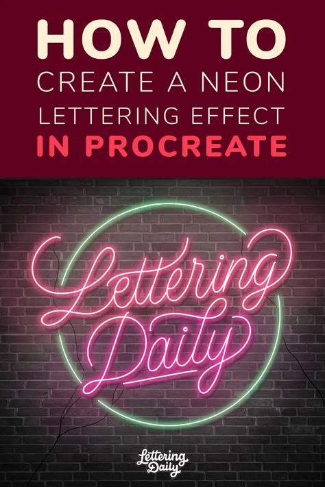 Procreate App Tutorial, Neon Lettering, Procreate Ipad Tutorials, Instagram Font, Calligraphy Tutorial, Ipad Tutorials, Free Procreate, Procreate Ipad Art, Procreate Lettering