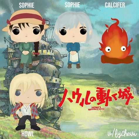 Studio Ghibli Toys, Castle Fanart, Anime Custom, Pop Custom, Funk Pop, Ghibli Artwork, Pop Dolls, Howl's Moving Castle, Funko Pop Figures