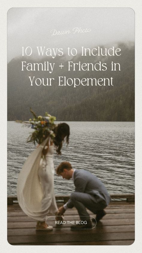 Do you want to have an adventure elopement, but still want your friends and family to be involved? Read the blog for 10 unique ideas to include your family and friends in your elopement (without them being there). Elopement Party Ideas, Simple Elopement Ideas, Elopement With Kids, Elopment Ideas, Eloping Ideas, Private Elopement, Elopement Aesthetic, Be Private, Elopement Party