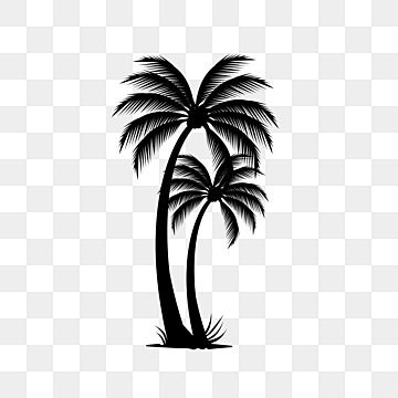 Coconut Clipart, Tree Vector Png, Coconut Vector, Palm Background, Palm Tree Background, Silhouette Tree, Forest Clipart, Small Palm Trees, Palm Tree Vector