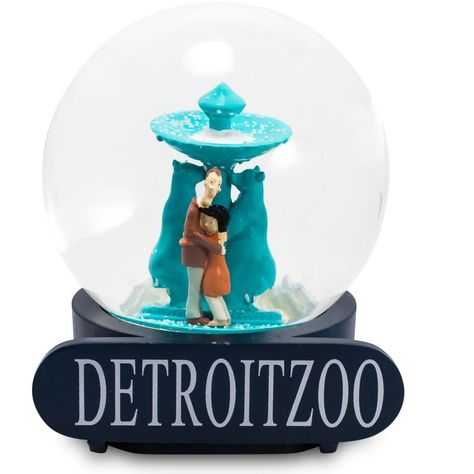 Coraline's most treasured souvenir can now be yours! Inspired by the one in the dark stop-motion film, this snow globe features the real world fountain at the Detroit Zoo, snow, and Coraline's parents trapped inside. Water filled glass globe with wood base measures 6 inches tall. Officially licensed. Detroit Zoo, Coraline Movie, Coraline Aesthetic, Coraline Doll, Coraline Jones, Collectible Display, Parent Trap, Dancing Bears, Christmas Snow Globes