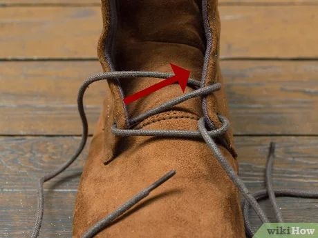 3 Ways to Lace Boots - wikiHow Boot Lace Patterns, Ways To Lace Boots, Lacing Shoes, Lace Up Booties, Extra Room, Long Boots, Lace Patterns, Lace Boots, Chukka Boots