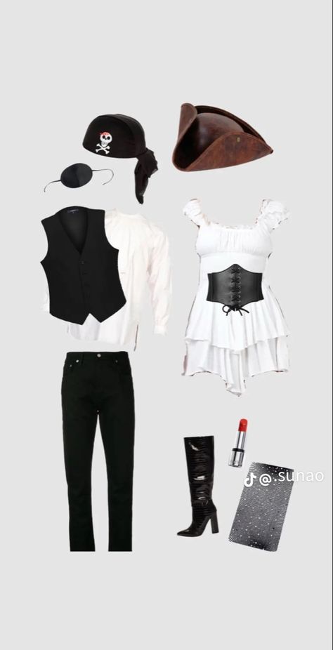 cute and easy #couplescostume #halloweencostumes Pirate Costumes, Pirate Costume, Night Out, Halloween Costumes