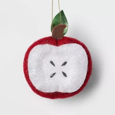 Cart : Target Apple Christmas Tree, Christmas Tree Ornaments Felt, Felt Apple, Apple Christmas, Target Gifts, Fruit Slice, Apple Fruit, Felt Material, Sewing Party