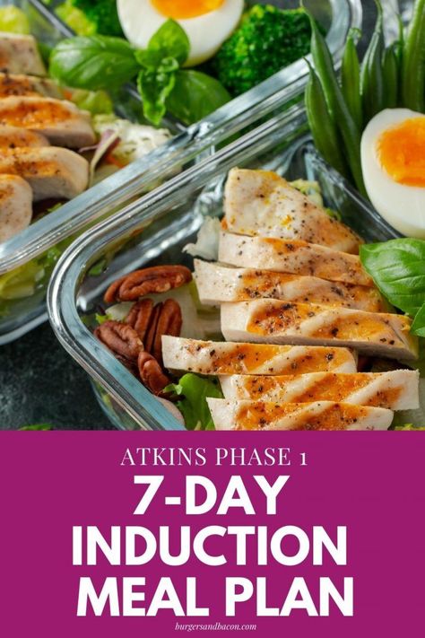 Best 7-day Atkins induction diet meal plan you can follow #HealthyFoodIdeas Starting Atkins Diet, Atkins Induction Food List, Atkins Phase 1 Food List Printable, Atkins Lunch Ideas, Atkins 72 Induction, Atkins Diet Recipes Phase 1 Induction 20, Atkins Meal Prep Phase 1, Atkins Induction Meal Plan, Atkinson Diet Plan