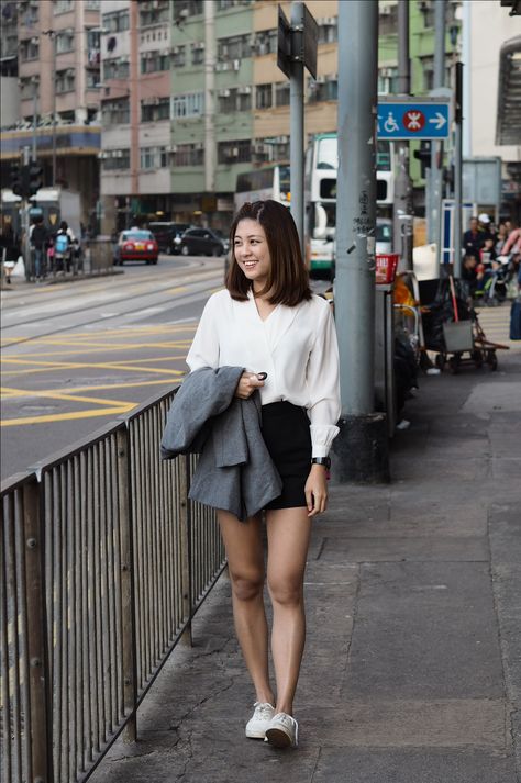 #ootd #spring #comfy #hongkong #street Spring Outfits Hongkong, Hong Kong Spring Outfit, Hong Kong Outfit Street Style, Taipei Outfit, Hongkong Outfit Travel, Hongkong Ootd, Hk Outfit, Taiwan Ootd, Japan Anime City