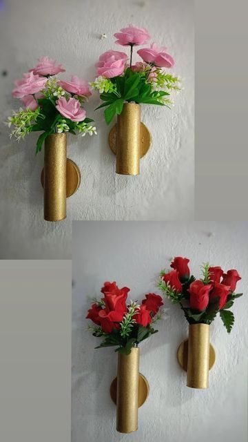 Glass Bottle Crafts Decoration, Best Out Of Waste Ideas Creative Useful, Waste Out Of Best, Luxury Small Kitchen, Flower Wall Decor Diy, Best Out Of Waste Ideas, Bottle Art Projects, Popsicle Stick Crafts House, Craft From Waste Material