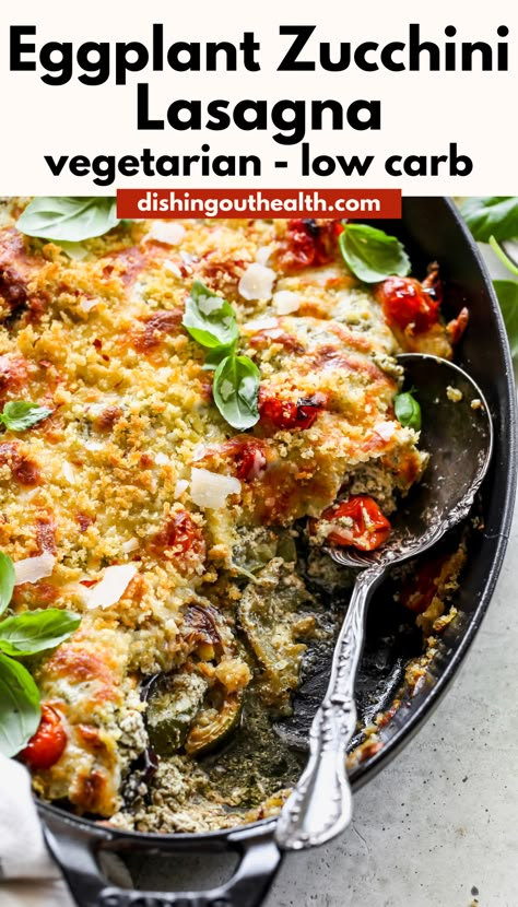 Eggplant Zucchini Lasagna, Vegetarian Low Carb Recipes, Lasagna Low Carb, Burst Cherry Tomatoes, Pesto Ricotta, Zucchini Lasagna Recipe, Lasagna Vegetarian, Keto Diet For Vegetarians, Pesto Lasagna