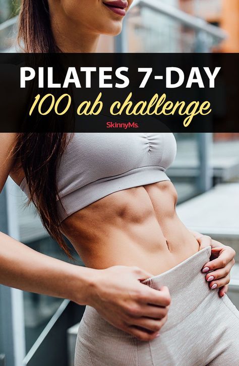 Are you looking for a workout routine that will tone, tighten, and strengthen your tummy? If so, you can start with our Pilates 7-day 100 Ab Challenge. There is no equipment needed for this workout, only the desire for ridiculously firm abs! Ab Challenge, Abs Challenge, Losing 10 Pounds, A Workout, Lose Belly Fat, Strength Training, Workout Routine, Pilates, Mindfulness