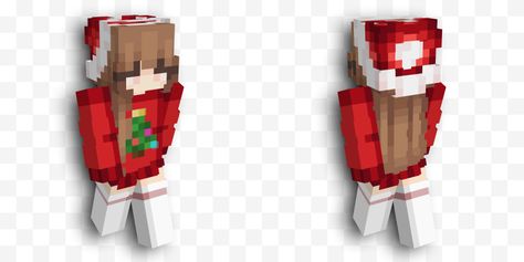 Minecraft Christmas Skin, Minecraft Skins Christmas, Blue Macaroons, Skin Minecraft, Minecraft Christmas, Minecraft Skin, Sweater Christmas, Red Sweater, Minecraft Skins