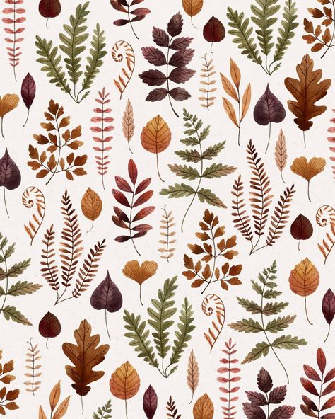 Joannie Houle (@joanniehoule_art) • Instagram photos and videos Pattern Leaves, Leaves Illustration, Autumn Pattern, Leaves Pattern, Blossom Flower, Floral Flowers, Leaf Pattern, Fall Vibes, Image Illustration