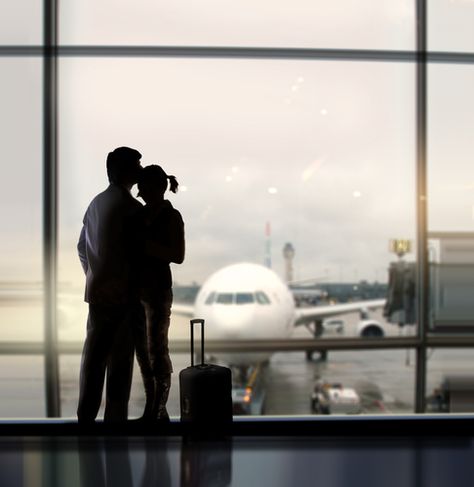 10 Things to Do Before You Leave for Your Honeymoon: http://su.pr/1d4tOT I Wish You Enough, Airport Photos, Long Distance Love, Hugging Couple, Distance Relationship, Long Distance Relationship, Love Is In The Air, Survival Tips, Love Can