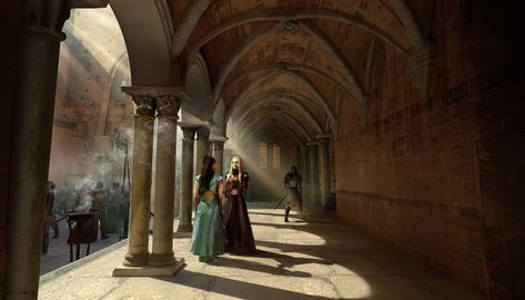 Red Keep Interior, Shaena Targaryen, The Red Keep, Interior Courtyard, History Taking, King's Landing, Game Of Thrones Fans, House Of The Dragon, The Courtyard