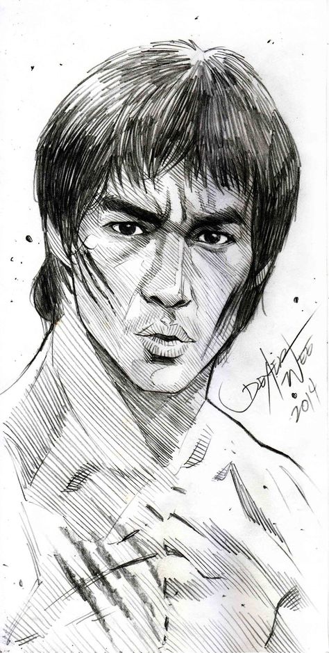 Bruce Lee - Dexter Wee Bruce Lee Drawing, Bruce Lee Sketch, Bruce Lee Drawing Sketch, Bruce Lee Painting, Bruce Lee Pencil Drawing, Bruce Lee Caricature, Drawing The Human Head, Marilyn Monroe Drawing, Jim Lee Batman Sketches