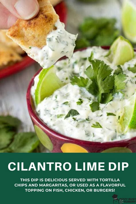 Lime Dip, Cilantro Lime, Appetizer Dips, Aioli, Tortilla Chips, Marinara, Appetizers Easy, Clean Eating Snacks, Quick Recipes