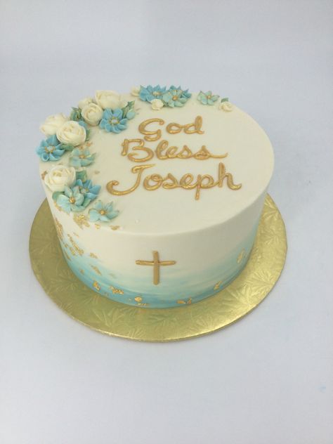 Communion Cakes For Boys, Boys First Communion Cakes, Baby Boy Christening Cake, Baby Dedication Cake, Christian Cakes, Boy Communion Cake, Baptism Cake Boy, Confirmation Ideas, Dedication Cake