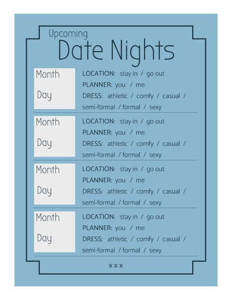 Date Night Planner, Family Meetings, Asking Someone Out, Date Night Ideas For Married Couples, Date Night At Home, 100 Things To Do, Dream Date, Activities For Adults, Ways Of Learning