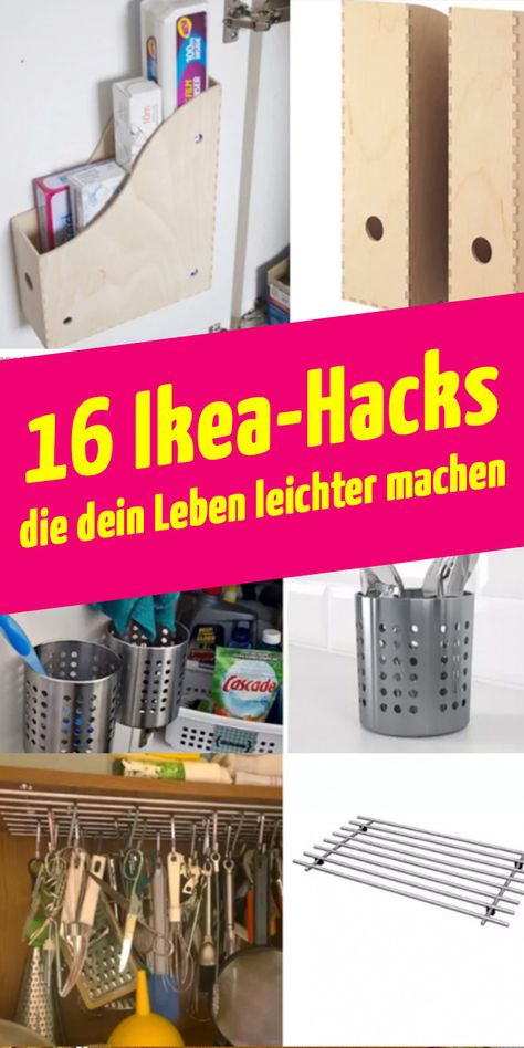 Diese Ikea-Tricks machen dein Leben leichter. Ikea Organisation, Billy Ikea, Organized Garage, Garage Designs, Ikea Organization, Rope Shelves, Organisation Hacks, Diy Ikea, Organized Storage