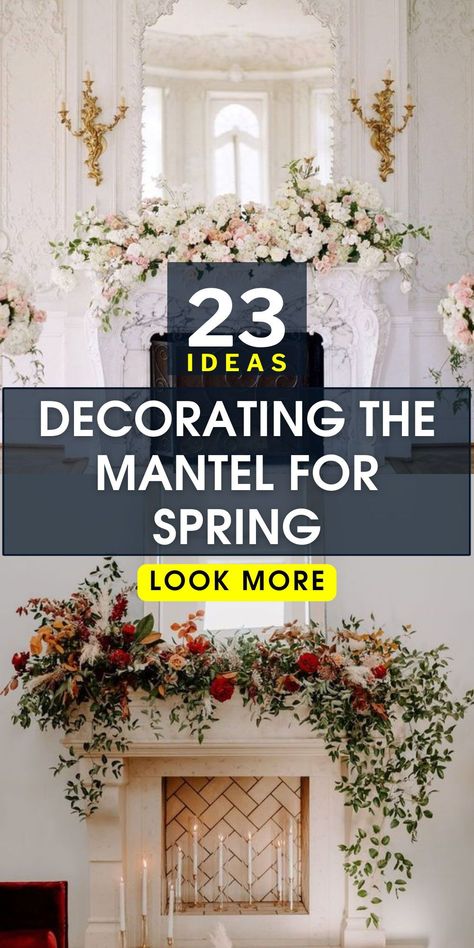 Embrace the season with our decorating the mantel for spring guide. Perfect for those who love a farmhouse style, these decorating ideas farmhouse bring warmth to your home. Incorporate pastel hues and spring-themed decorations fireplace for a cozy, inviting atmosphere. Fireplace Styling Ideas, Cozy Fireplace Decor, Easter Fireplace Decor, Spring Mantel Decor, Easter Themes, Fireplace Styling, Spring Home Decor Ideas, Spring Mantle Decor, Tv Setup