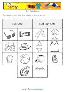 Summer Safety Activities, Sun Safety Activities, Safety Worksheets, Summer Safety, Camping Safety, Sun Safety, Life Skills Special Education, Water Safety, Reading Passages