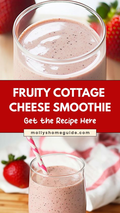 Looking for a healthy breakfast option? Try whipping up a delicious cottage cheese smoothie! Packed with protein and nutrients, this creamy drink is both satisfying and nutritious. Whether you prefer fruity flavors or indulgent treats, there's a cottage cheese smoothie recipe for everyone. Start your day right with a refreshing sip of goodness that will keep you full and energized until lunchtime! Check out our collection of mouthwatering recipes to find your new favorite morning pick-me-up.

In Cottage Cheese With Fruit, Whipped Cottage Cheese Recipes, Cottage Cheese Smoothie Recipes, Low Calorie Pancakes, Whipped Cottage Cheese, Cottage Cheese Smoothie, Almond Milk Cheese, Cottage Cheese Pancakes, Cottage Cheese Recipes