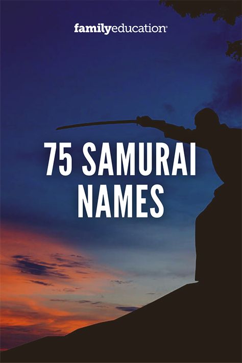 Samurai names reflect traits like loyalty and honor. We've gathered 75 Samurai names for boys, girls, and gender-neutral options for your baby name search. Male Warrior Names, Gaming Names Ideas, Japan Names Boys, Japanese Guy Names, Cool Japanese Names, Japanese Baby Boy Names, Japanese Male Names, Japanese Last Names, Japan Name