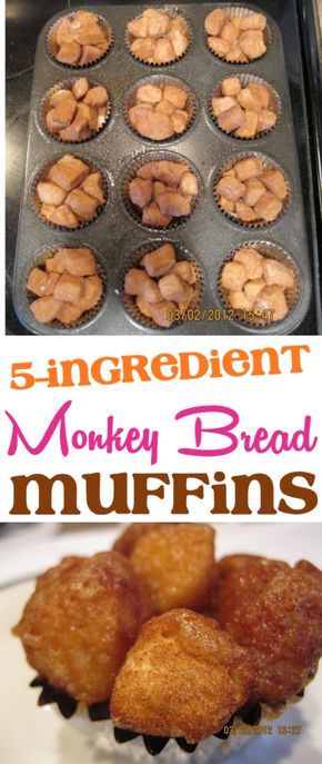 Monkey Bread Muffins Recipe with Canned Biscuits!  Easy Monkey Bread Muffin Recipes make the perfect weekend brunch treat.  Give them a try this week for a new family favorite!  Just 5 ingredients!! Recipe With Canned Biscuits, Bread Muffins Recipe, Monkey Bread Muffins, Nutella Muffin, Easy Monkey Bread, Monkey Family, Morning Glory Muffins, Muffins Recipes, Bread Muffins