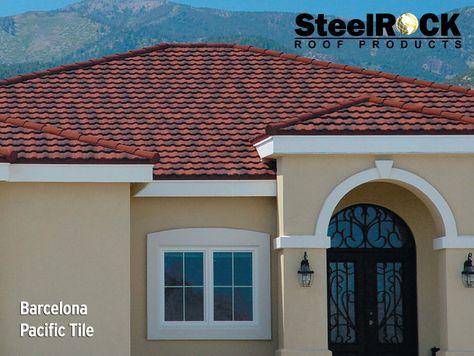 Red Tile Roof House Exterior Colors, Red Metal Roof Houses Color Combos, Red Roof House Colors Colour Schemes, Red Roof House Colors Home Exteriors, Tile Roof House Exterior Colors, Metal Roof Houses Color Combos, Red Roof House Colors, Outdoor House Colors, Home Building Plans