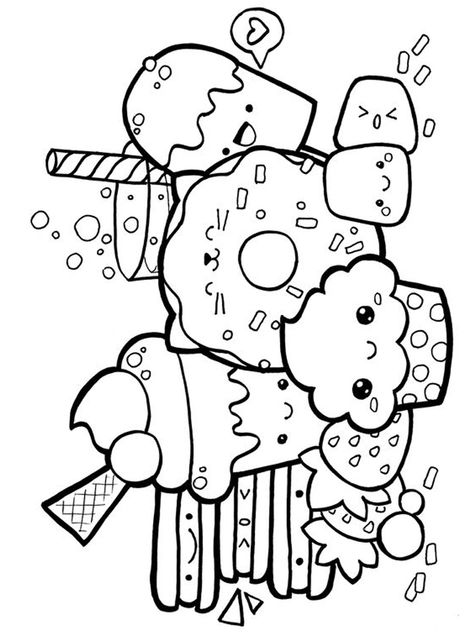 Baby Alive Food, A Coloring Page, Arte Doodle, Food Coloring Pages, Doodle Art Drawing, White Drawing, Doodle Coloring, Cartoon Coloring Pages, Cute Doodles Drawings