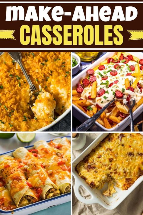 Make-ahead casseroles are the best way to simplify your life. With recipes from cheesy potato casserole to pizza casserole, dinner has never been so tasty. Casserole Recipes For Dinner Make Ahead, Make Ahead Frozen Casseroles, Easy Frozen Casseroles Make Ahead, Make Ahead Pizza Casserole, Casseroles To Make Ahead And Freeze, Easy Freezer Casseroles Make Ahead, Best Casseroles To Freeze, Taco Casserole Freezer Meal, Make Ahead Pork Chop Recipes