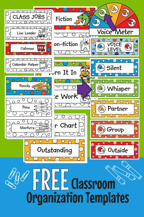 Calling all elementary teachers!📣 Do you need help keeping your classroom in check?📝 Check out this FREE Classroom Organization Bundle!
📌Job Chart
📌Quiet Level Meter
📌Behavior Chart
📌Homework Bin Labels
📌Editable Book Bin Labels
📌Classroom Supply Labels

⚠️Act fast - it's a FREEBIE ALERT!⚠️ Free Teacher Printables, Free Classroom Printables, Daily Schedule Kids, Classroom Supplies Labels, Preschool Math Centers, Asl Sign Language Words, Growth Mindset Classroom, Book Bin Labels, Free Teacher Resources