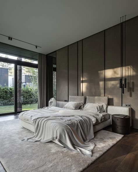 Modern Masculine Bedroom, Luxe Bed, Zen Bedroom, Luxury Rooms, Modern Bedroom Design, Dream House Interior, Bed Room, Apartment Design, My New Room