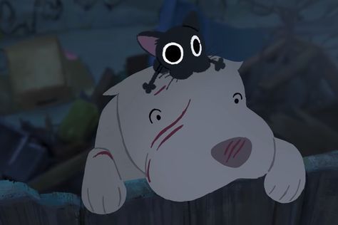 Pixar short 'Kitbull' will make you cry with its unlikely dog-kitten friendship Kitbull Pixar, Cat And Wolf, Pixie And Brutus, Stray Kitten, Friendship Theme, Pixar Shorts, Horror Classics, Animation Programs, Animal Friendships