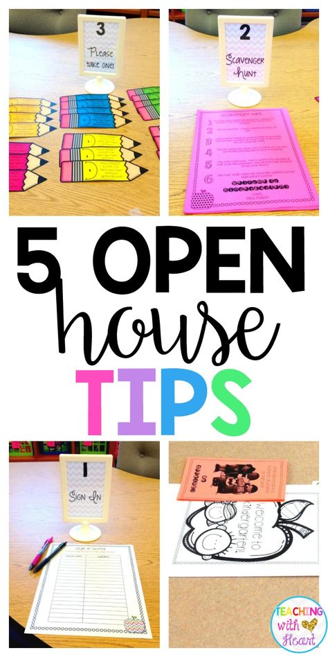 The beginning of the year is always a whirlwind with the first few days of school and Open House/Visitation. Whether you have your Open House/Visitation before school starts, or once the year is already in full swing, it’s still a huge undertaking!  Today I’m sharing with you my 5 favorite tips for your Open House ... Read More about Kindergarten Visitation! Open House Kindergarten, Kindergarten Orientation, Planning School, Beginning Of Kindergarten, School Open House, First Day Of School Activities, Back To School Night, House Tips, Kindergarten Lesson Plans