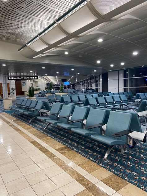 #airport #planes #travel Airport Waiting Area, World Name, Space Vibes, Passion Music, Liminal Space, Waiting Area, Waiting Rooms, Sitting Area, Airlines