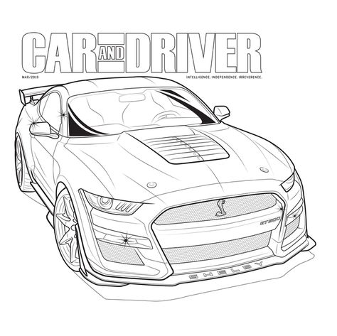 Ford Mustang Gt Drawing, Mustang Gt Drawing, Ford Mustang Drawing, Mustang Coloring Pages, Print Out Coloring Pages, Fort Mustang, Shelby Cobra Gt500, Mustang Drawing, Car Crafts