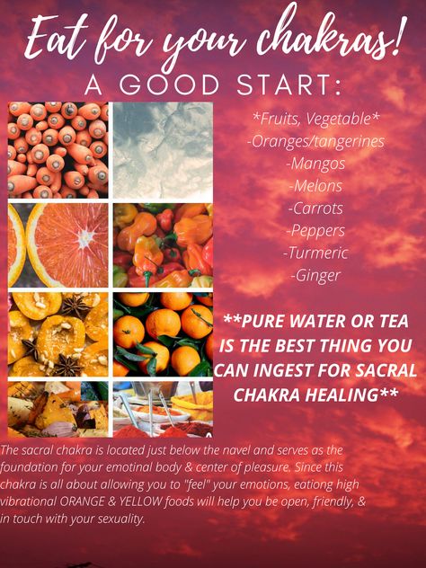 Sacral Chakra Healing Foods, Sacral Chakra Foods, Unblock Sacral Chakra, Sacral Chakra Meditation, Chakra Meditation Art, Sacral Chakra Healing, Brainwave Entrainment, Womb Healing, Chakra Health