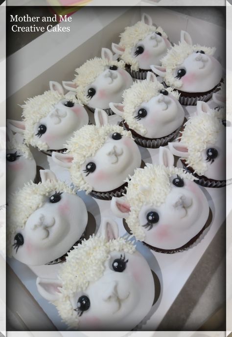 Alpaca Cupcakes  - cake by Mother and Me Creative Cakes Llama Cupcakes Ideas, Lama Cupcakes, Alpaca Cupcakes, Llama Cupcakes, Cute Animal Cupcakes, Lama Cake, Llama Cakes, Alpaca Cake, Llama Cake