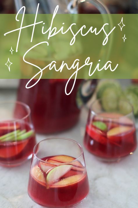 Indulge in the flavors of summer with our refreshing Hibiscus Sangria! Sip on the perfect blend of fruity sweetness and floral notes. Cheers to warm days and cool drinks! Hibiscus Sangria, Sangria Summer, Non Alcoholic Sangria, Sangria Drink, Red Wine Sangria, Dried Hibiscus Flowers, Cool Drinks, Drink Recipes Nonalcoholic, Sangria Recipes