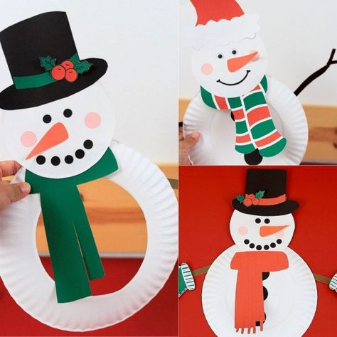 Paper Plate Snowman, Snowman Craft For Kids, Diy Craft For Kids, Snow Globe Crafts, Globe Crafts, Paper Plate Crafts For Kids, Snowman Craft, Meaningful Christmas, Paper Christmas Ornaments