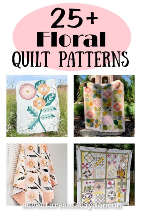 25+ Flower quilt patterns to make. A selection of free patterns as well as patterns to buy. You're sure to find your next beautiful floral quilt project. Dog Quilt Patterns, Floral Quilt Patterns, Floral Quilts, Flower Quilt Patterns, Diy Mom, Scrappy Quilt Patterns, Dog Quilts, Flower Quilts, Cute Quilts