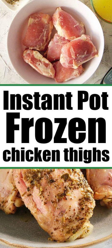 Instant Pot Frozen Chicken Thighs, Instapot Chicken Recipes, Instant Pot Frozen Chicken, Baking Frozen Chicken, Cooking Frozen Chicken Breast, Cooking Frozen Chicken, Chicken Leg Recipes, Homemade Snickers, Cookies Bars