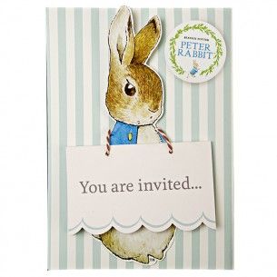 Peter Rabbit Party Invitations Peter Rabbit Birthday, Peter Rabbit Party, Peter Rabbit And Friends, Bunny Birthday, Rabbit Baby, Meri Meri, Kids Party Supplies, Beatrix Potter, Peter Rabbit