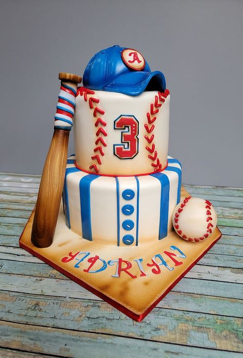 details Baseball Themed Cake, Baseball Theme Cakes, Elmo Smash Cake, Cheshire Cat Cake, Baseball Birthday Cakes, Nightmare Before Christmas Cake, Cars Theme Cake, Baseball Theme Birthday, Colorful Cake