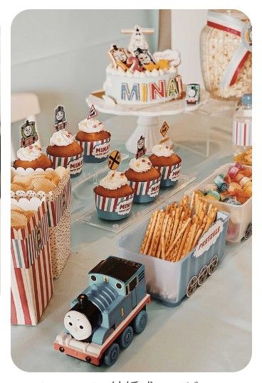 Choo Choo Train Birthday Party, Train Birthday Party Decorations, Train Birthday Theme, Thomas Train Birthday, Train Theme Birthday Party, Thomas Birthday Parties, Thomas The Train Birthday Party, 2nd Birthday Party For Boys, Thomas Birthday