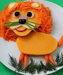 lion king sandwiches Food Art For Kids, Creative Food Art, Snacks Für Party, Fun Kids Food, Kids Snacks, Kids Lunch, Food Humor, Creative Food, Cute Food