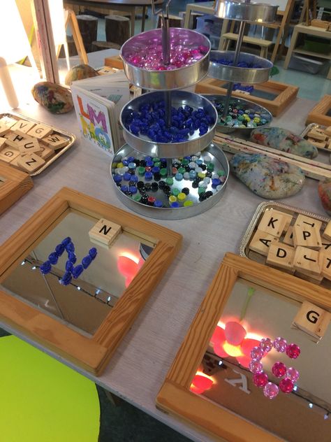 Alphabet Provocations Preschool, Reggio Emilia Letter Activities, Letter Provocations Preschool, Reggio Kindergarten Activities, Reggio Emilia Letter Provocations, Reggio Language Activities, Loose Parts Preschool Reggio Emilia, Reggio Letter Activities, Literacy Provocations Kindergarten